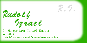 rudolf izrael business card